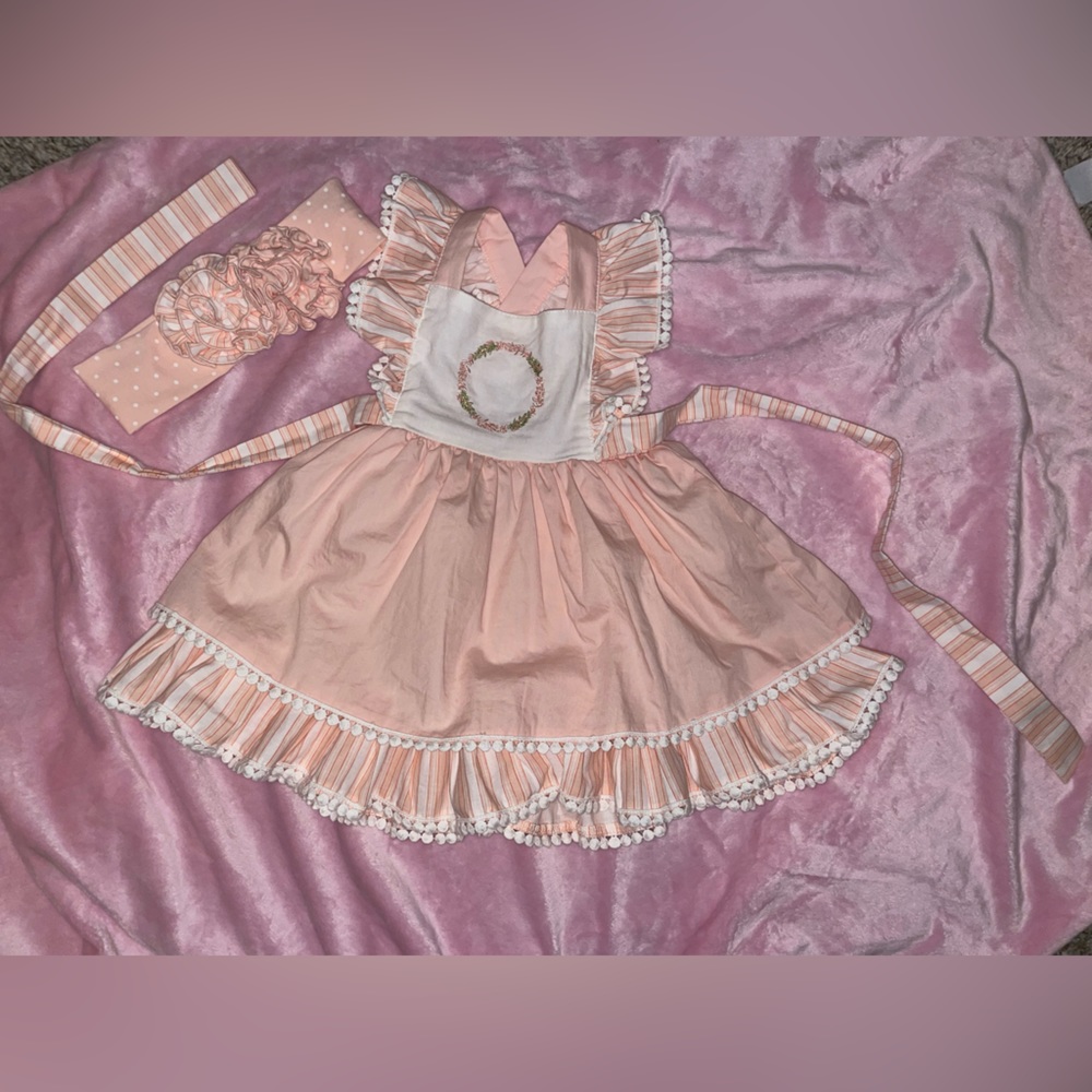 Serendipity dress with criss cross bow. Just add monogram!